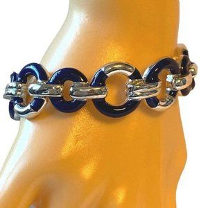 Napier Blue and Silver Links Bracelet